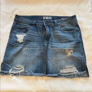 Rewash Classic Blue Denim Mini Skirt